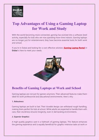 Top Advantages of Using a Gaming Laptop for Work and Study