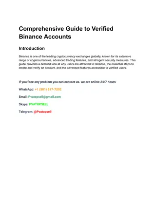 5.5 Best site to buy Verified Binance Accounts in our website