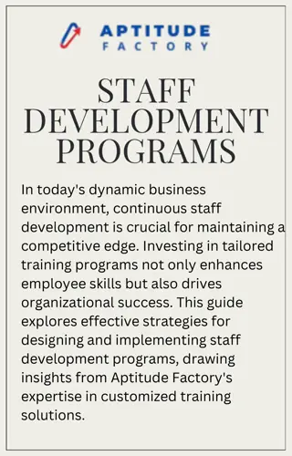 Enhancing Organizational Success through Customized Staff Development Programs