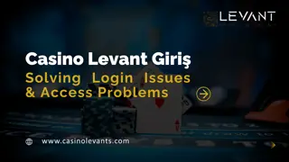 Casino Levant Giriş Solving Login Issues & Access Problems