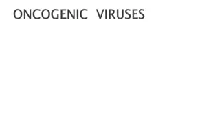 Oncogenic Viruses and Cancer Development