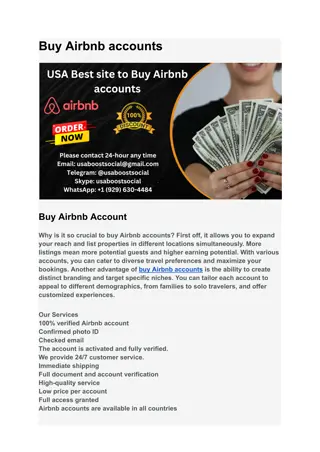 Buy Airbnb accounts  uk usa