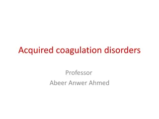 Acquired coagulation disorders