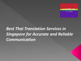 Thai Translation Services in Singapore