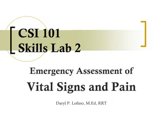 Emergency Assessment of Vital Signs & Pain Guidelines