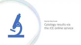 Cytology results via  the ICE online service