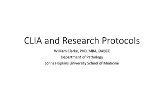 CLIA and Research Protocols