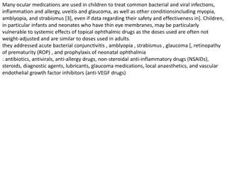 Ocular Medications in Children - Treatments and Conditions