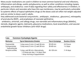 Ocular Medications Use in Children