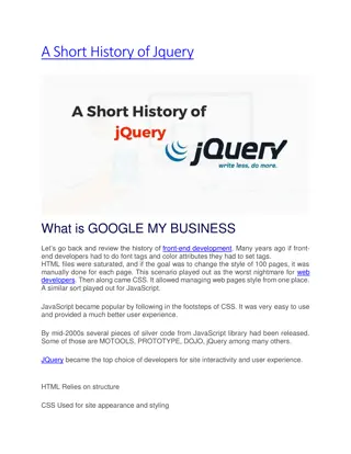 A Short History of Jquery