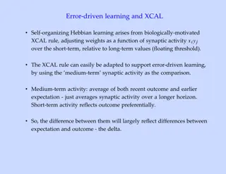 Error-Driven and XCAL Self-Organizing Hebbian Learning