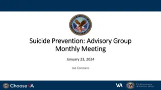 Suicide Prevention Advisory Group: Monthly Meeting