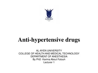 Anti-hypertensive drugs