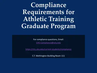 Compliance Requirements for Athletic Training Program