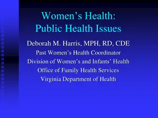 Women's Health: Public Health Issues