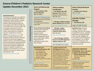 Emory Childrens Pediatric Research Center - Resources and Support