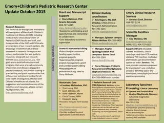 Emory Childrens Pediatric Research Center Update