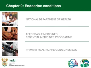 Chapter 9: Endocrine conditions