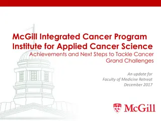 McGill Integrated Cancer Program  Institute for Applied Cancer Science