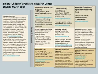 Emory Children's Pediatric Research Center Update March 2014