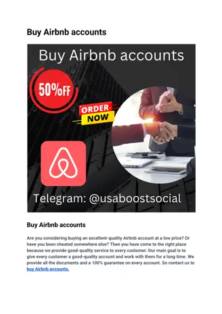 Buy Airbnb accounts uk usa