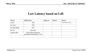 Low Latency based on L4S