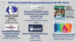 Women's Health Research on Menopause