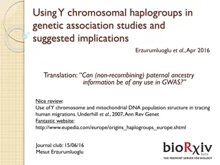 Genetic Associations Using Y-Chromosomal Haplogroups