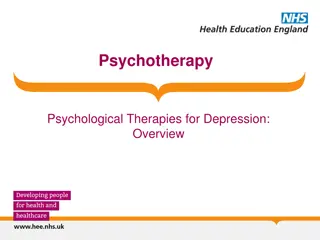 Psychological Therapies for Depression: Overview of Treatments and Models