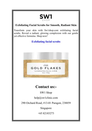 Exfoliating Facial Scrubs for Smooth, Radiant Skin