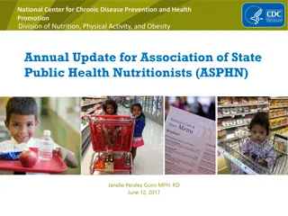 Annual Update for Association of State  Public Health Nutritionists (ASPHN)