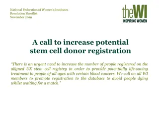 A call to increase potential  stem cell donor registration