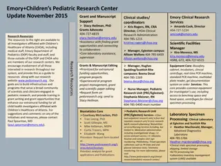 Pediatric Research Center Resources and Support