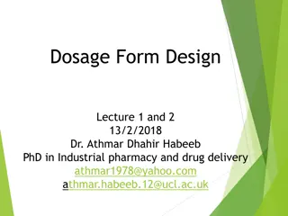 Dosage Form Design