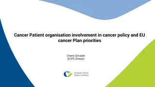 Cancer Patient organisation involvement in cancer policy and EU  cancer Plan priorities