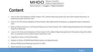 MHDO Board Meeting Summary - Rule Adoption and Public Comments Review