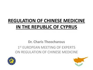 REGULATION OF CHINESE MEDICINE IN THE REPUBLIC OF CYPRUS