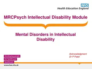 MRCPsych Intellectual Disability Module