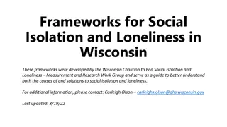 Frameworks for Addressing Social Isolation in Wisconsin