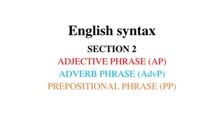 English Adjective and Adverb Phrases