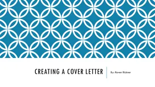 CREATING A COVER LETTER