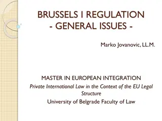 Scope of Application of Brussels I Regulation in European Union