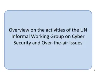 UN Informal Working Group Activities on Cyber Security & Software Update