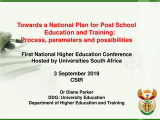 National Plan for Post-School Education and Training Conference