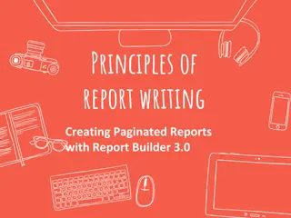 Principles of Report Writing