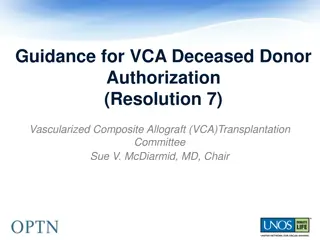 Guidance for VCA Deceased Donor  Authorization (Resolution 7)