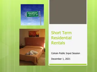 Short-Term Rental Regulations in Colrain: Public Input Session