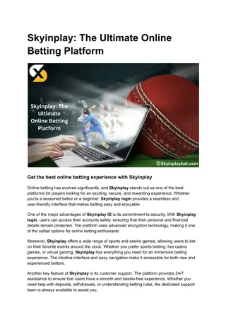 Skyinplay_ The Ultimate Online Betting Platform