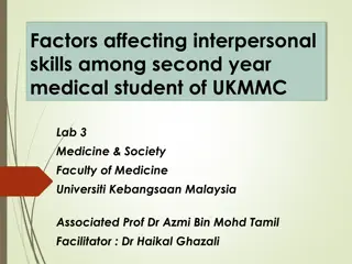 Factors Affecting Interpersonal Skills Among Second Year Medical Students at UKMMCLab.3Medicine & Society Faculty