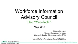 Workforce Information Advisory Council - May 2018 Update